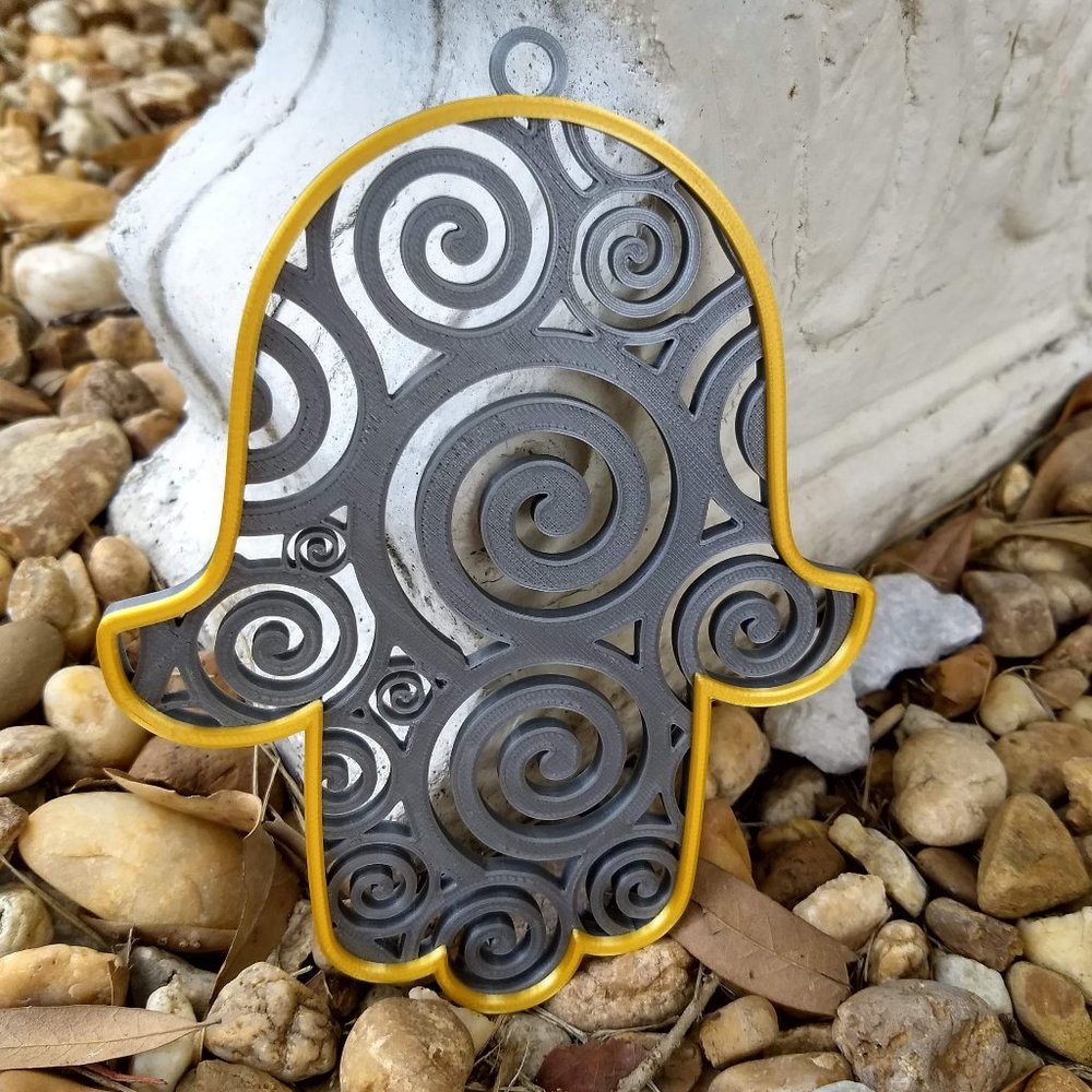 Hamsa Spiral – Protection – Talisman - LARGE